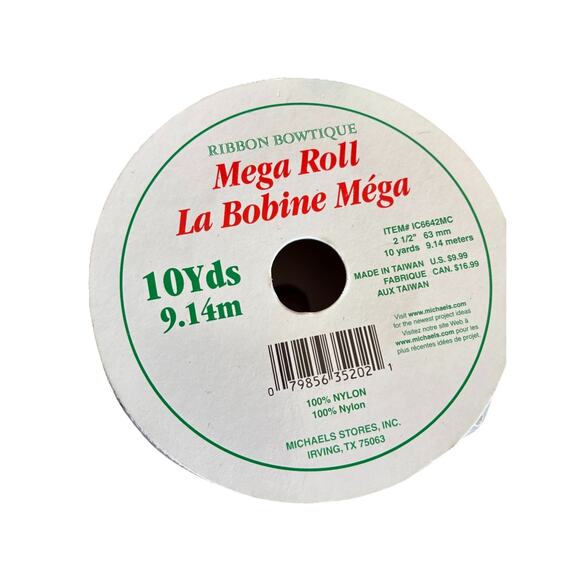 Lot of 8 Blue & Silver Decorative Holiday Ribbons Snowflake Foil Wired New Used - Picture 12 of 14